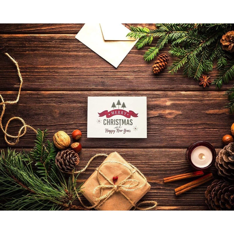 Sustainable Greetings 48-Pack Christmas Cards with Envelopes - 4 x 6 in, 6 Retro-Modern Designs in Red, Green, Purple & Brown - Blank Holiday Cards for Personalized Messages - Image 3